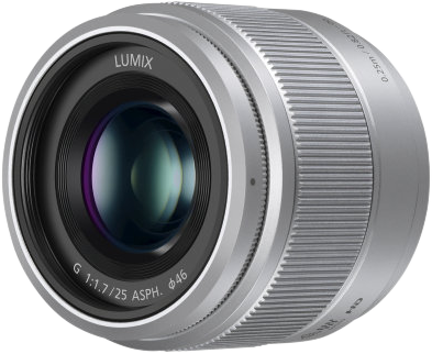Objektyvas Panasonic LUMIX G 25mm f/1.7 Asph. (H-H025E-S) Sidabrinis