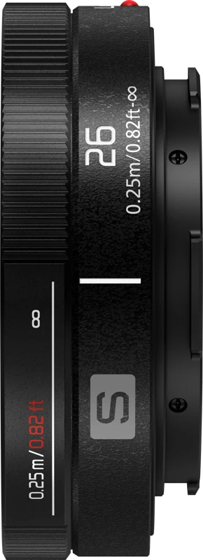 „Panasonic LUMIX S 26mm F8.0“ plokščias objektyvas (MF)