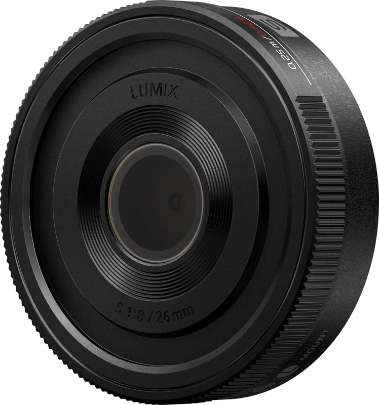 „Panasonic LUMIX S 26mm F8.0“ plokščias objektyvas (MF)