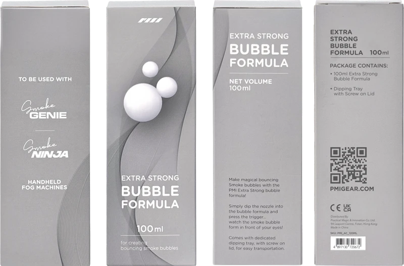 P.M.I Płyn Do Generatora Dymu Dymiarki Pmi Bańki Mydlane Bubble + Dym 100ml / Extra Strong Bubble Formula Refill Only 100 Ml