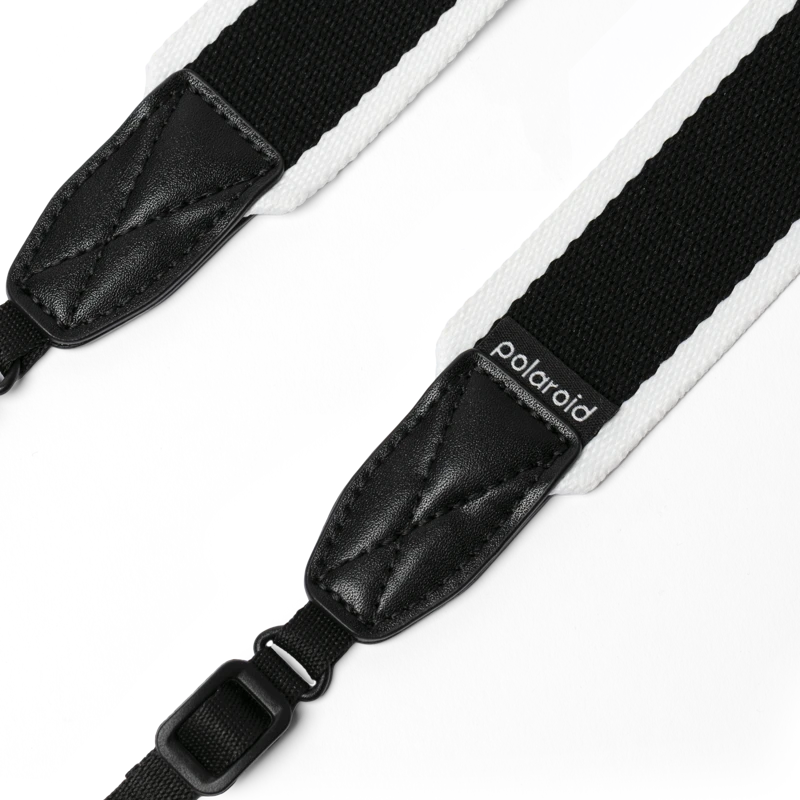 POLAROID CAMERA STRAP FLAT Juodas & Baltas