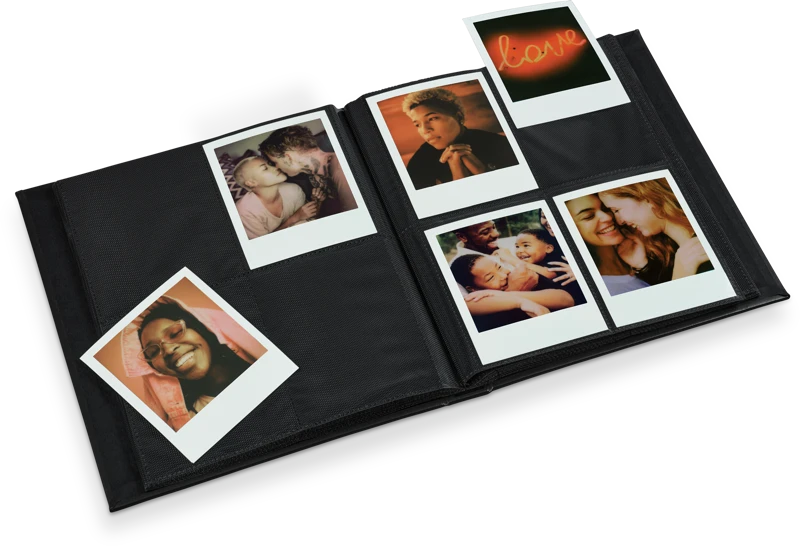 Polaroid albumas Didelis, juodas