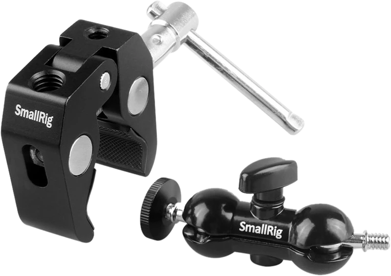 SMALLRIG 1138 DOUBLE BALLHEAD W/CLAMP &amp; 1/4" SCREW