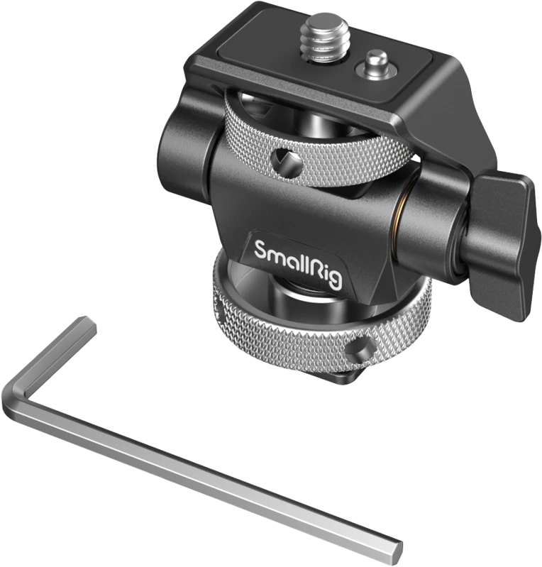 SmallRig 2905 pasukamas ir amp; Reguliuojamas pakreipimo monitoriaus laikiklis su šalto bato laikikliu