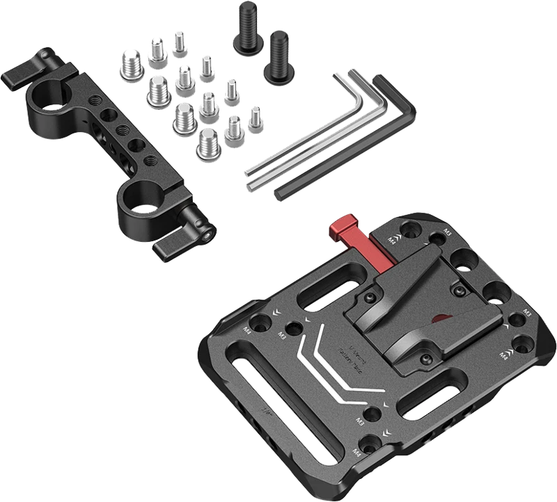 SMALLRIG 3016 BATTERY PLATE V-MOUNT W ROD CLAMP