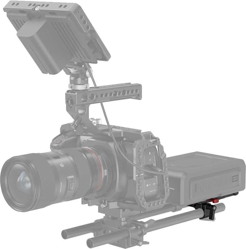 SMALLRIG 3016 BATTERY PLATE V-MOUNT W ROD CLAMP