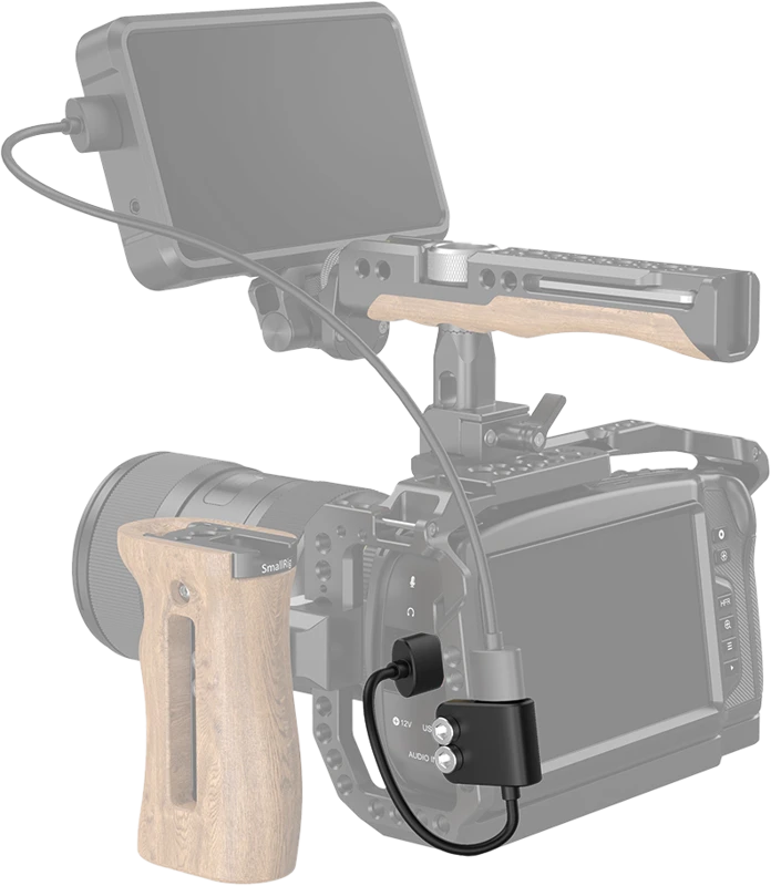 SMALLRIG 3019 HDMI adapterio kabelis 4K itin plonas (A į A)