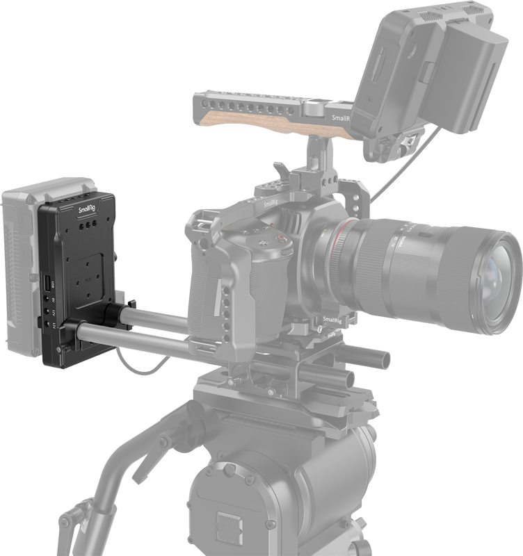 SmallRig 3203 Advanced V-Mount Baterija Mount Plate with Dual 15mm Rod Clamp