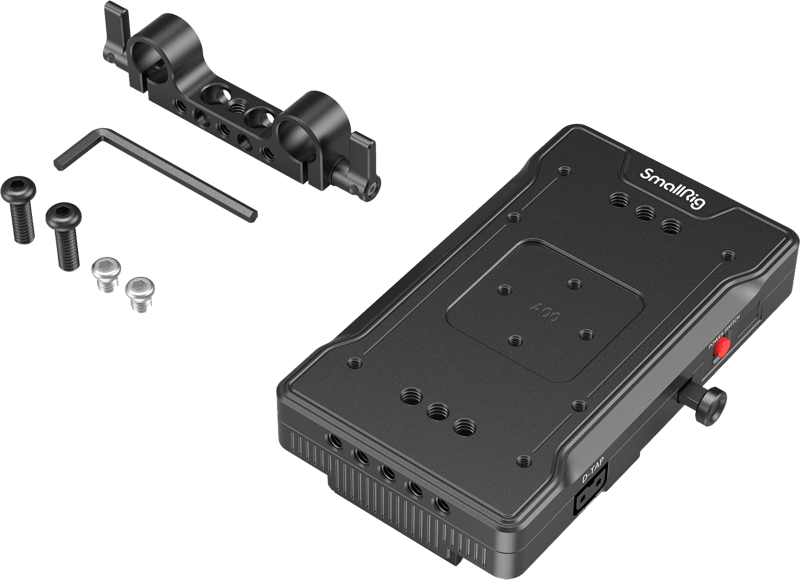 SmallRig 3203 Advanced V-Mount Baterija Mount Plate with Dual 15mm Rod Clamp