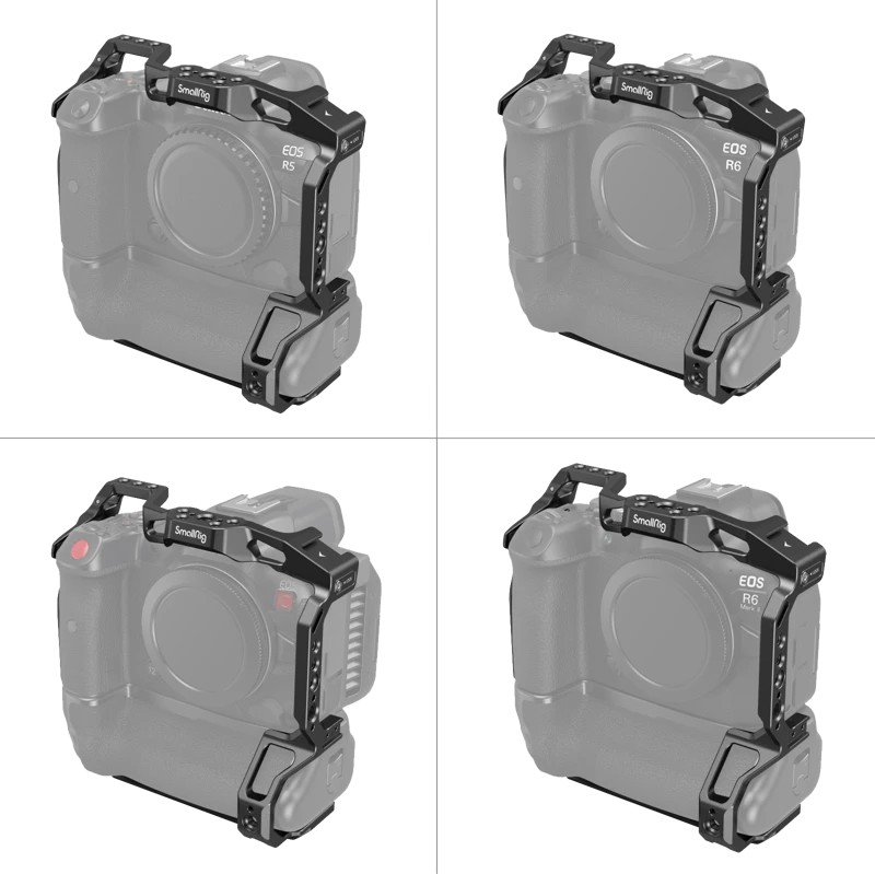 SmallRig 3464 Cage for Canon EOS R5 / R6 / R5C / R6 Mark II with BG-R10 Baterija Grip