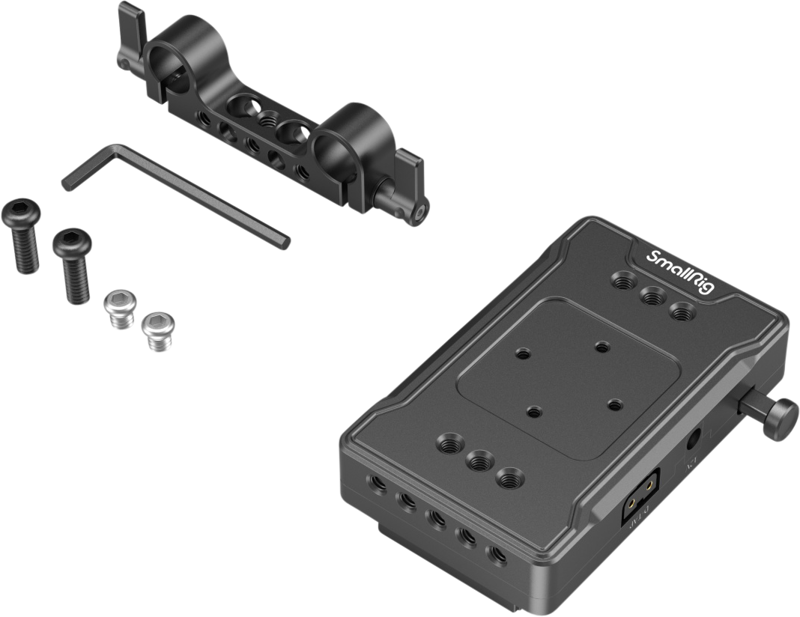 SmallRig 3498 Baterija Adapteris Plate V-Mount (Basic Version) with Dual Rod Clamp