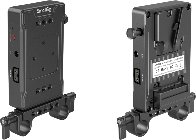 SmallRig 3498 Baterija Adapteris Plate V-Mount (Basic Version) with Dual Rod Clamp