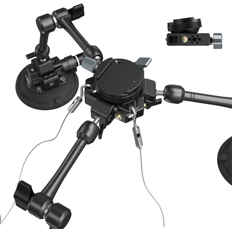SmallRig 3565 All-in-One 4-Arm Suction Cup Camera Mount Kit for Vehicle Shooting SC-15K