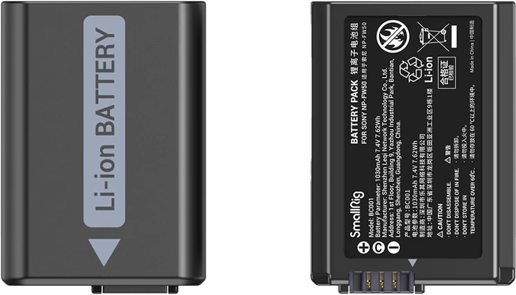 SmallRig 3818 NP FW50 Camera Batterij en Oplaad Kit