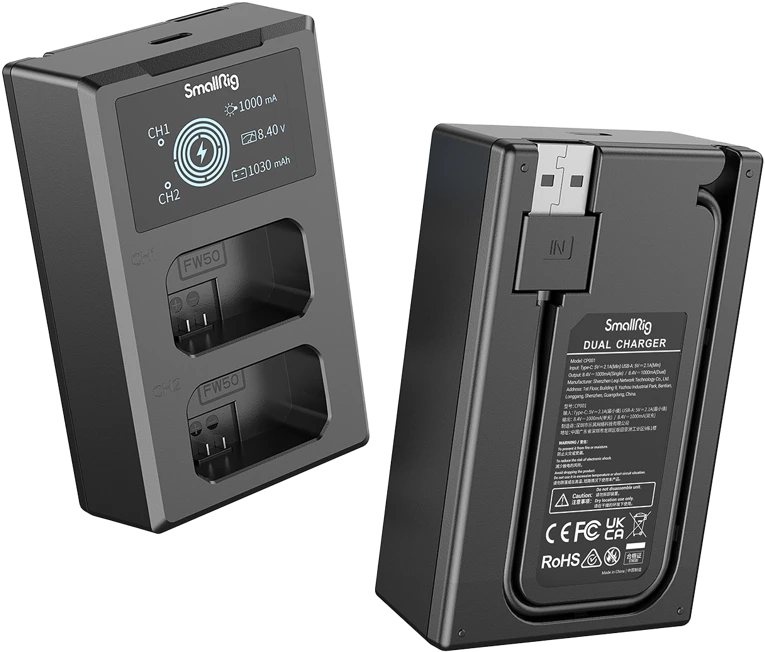 SmallRig 3818 NP FW50 Camera Batterij en Oplaad Kit