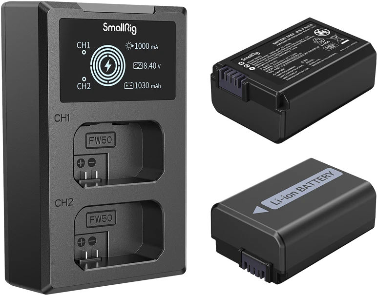 SmallRig 3818 NP FW50 Camera Batterij en Oplaad Kit