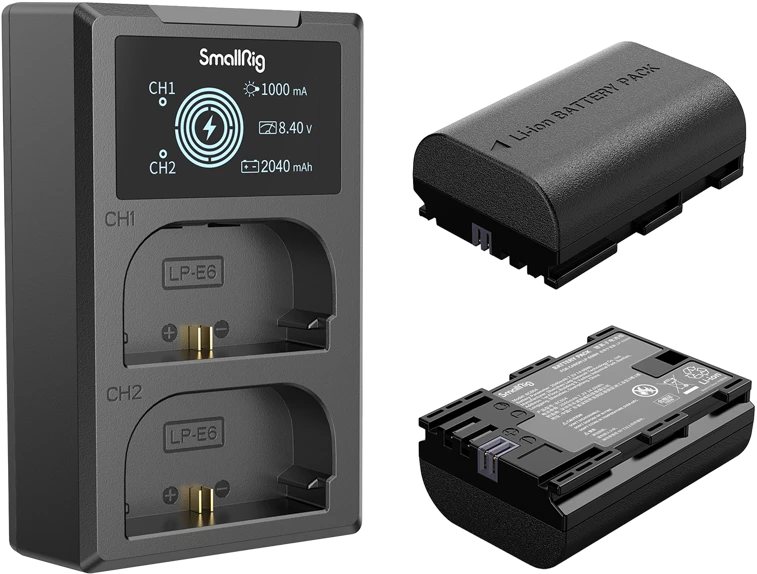 „Smallrig 3821 LP-E6NH“ baterijos ir įkroviklio rinkinys