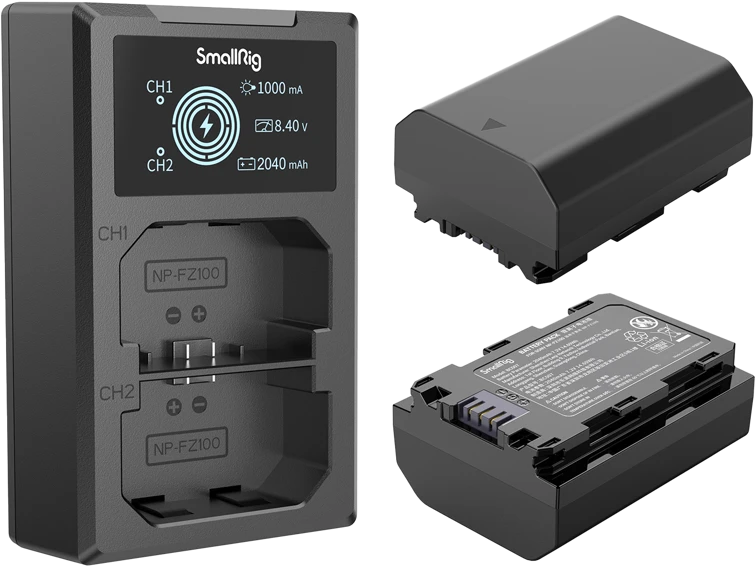 „SmallRig 3824B NP FZ100“ kameros akumuliatoriaus ir įkroviklio rinkinys