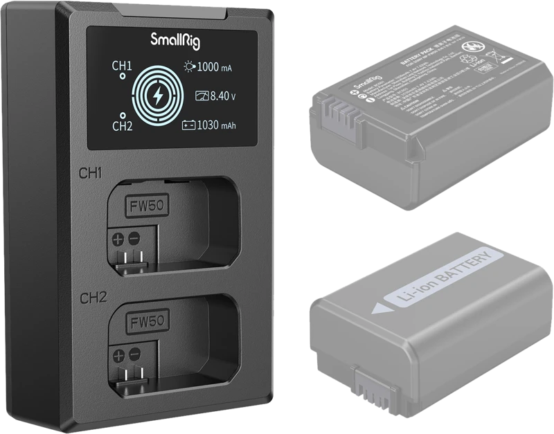 SmallRig 4081 Baterija Charger do NP-FW50