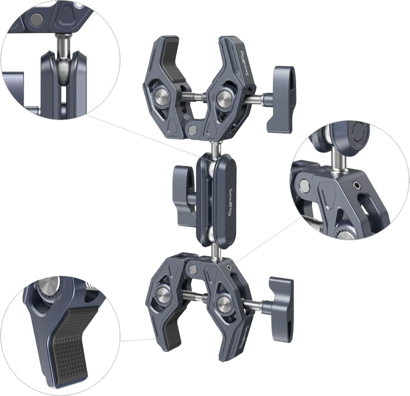 SMALLRIG 4103 SUPER CLAMP WITH DOUBLE CRAB-SHAPED CLAMPS