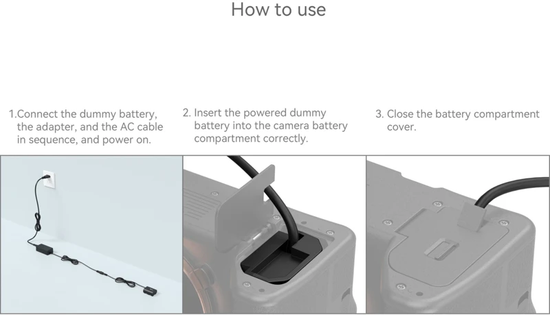 SMALLRIG 4269 DUMMY BATTERY WITH POWER ADAPTER (EU) NP-FZ100