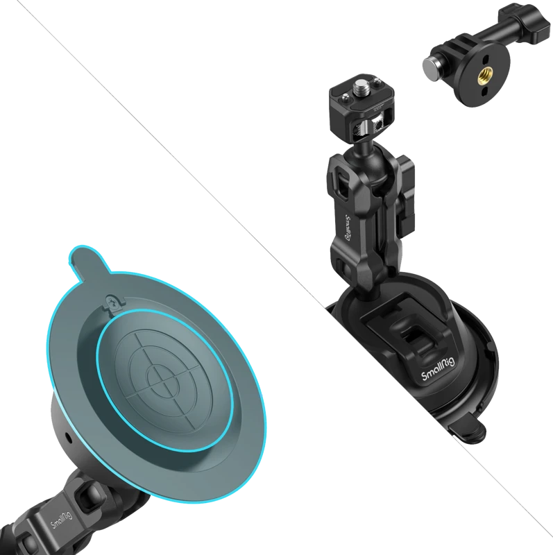 „SmallRig 4275“ nešiojamasis siurbtuko tvirtinimo atramos rinkinys, skirtas veiksmo kameroms / mobiliesiems telefonams SC-1K