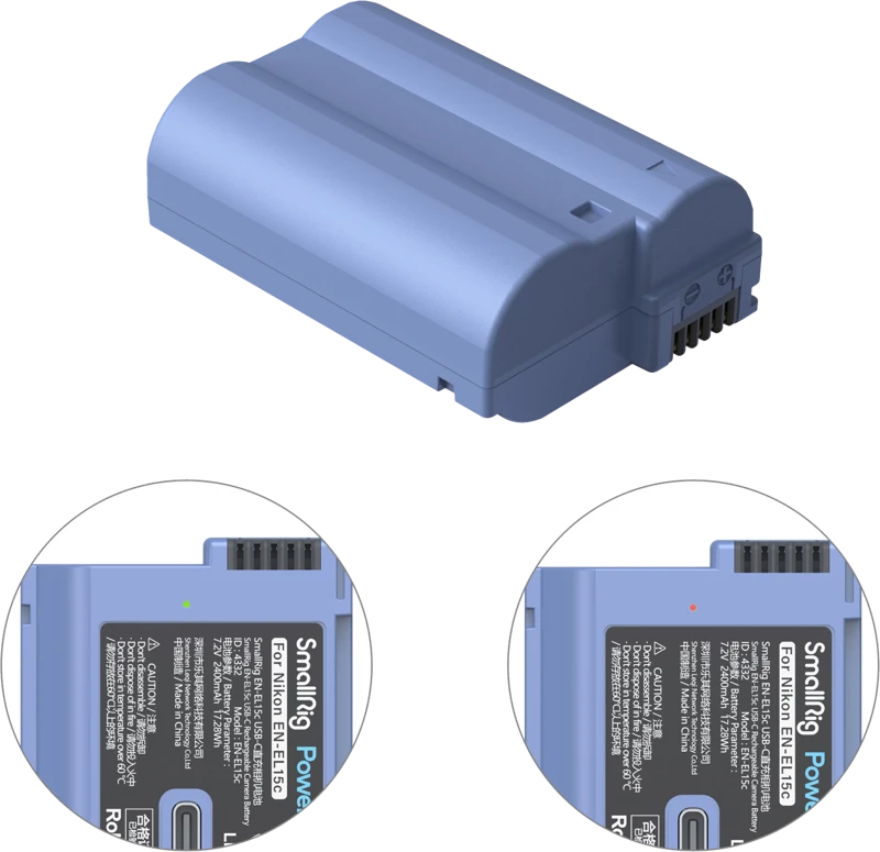 „SmallRig 4332“ fotoaparato baterija, įkraunama su USB-C jungtimi EN-EL15c