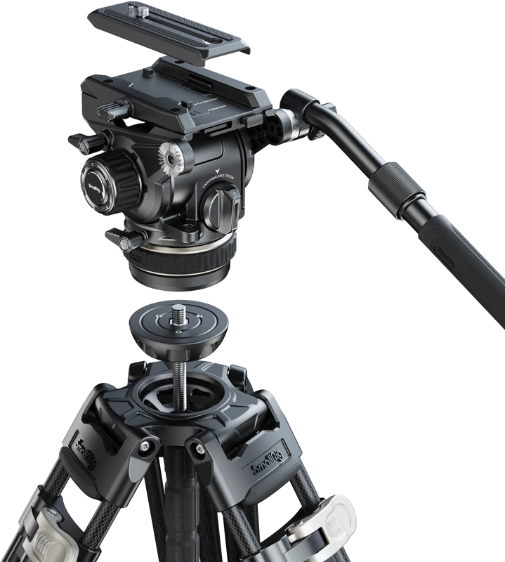 SmallRig 4463 Heavy-Duty Carbon Fiber Tripod Kit AD-120