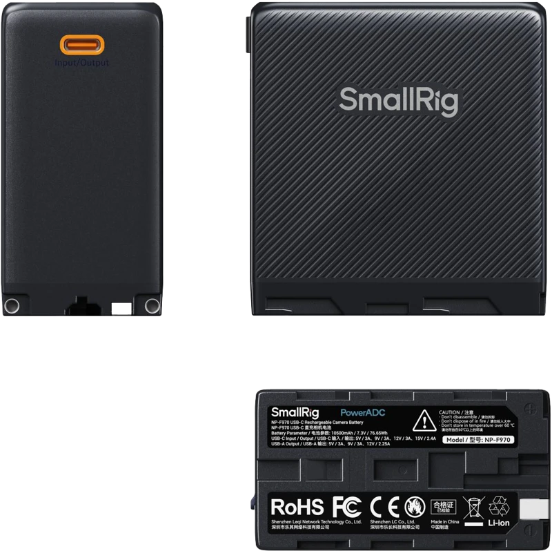 SmallRig 4469 Camera Baterija USB-C Rechargeable NP-F970 Juodas