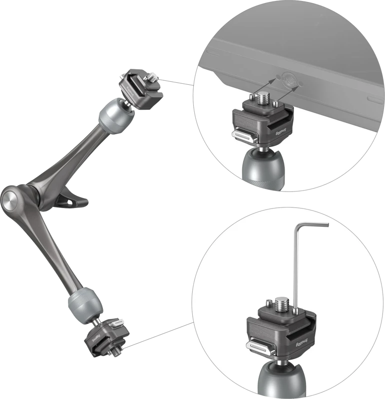 SmallRig 4489 HawkLock H21 Quick Release Rosette Magic Arm (11")