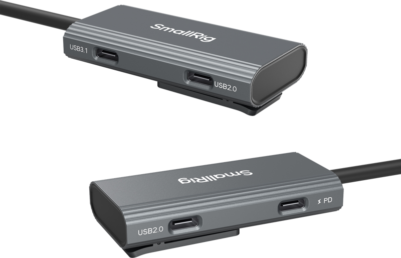 SmallRig 4598 USB-C Hub 4-in-1 PD/USB-C 3.1/USB-C 2.0 with Audio Adapteris