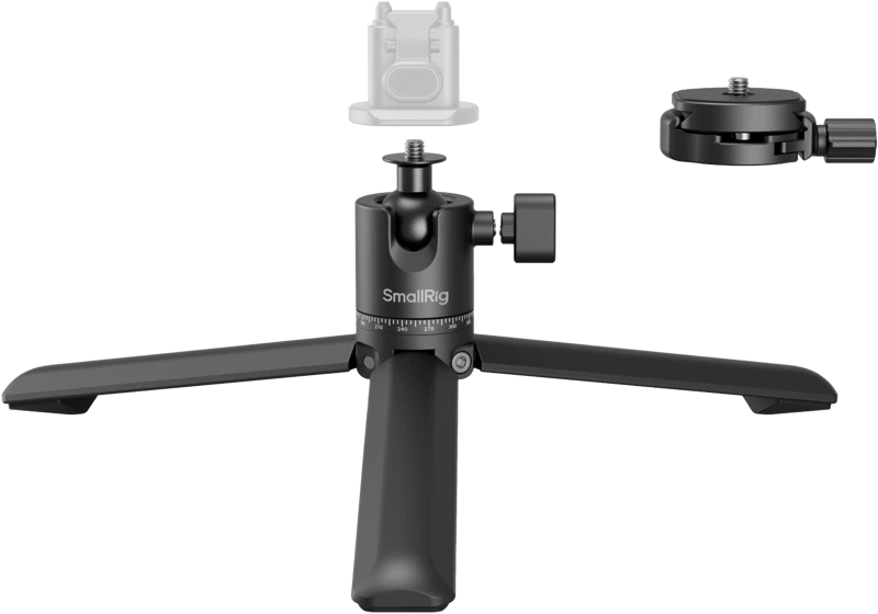 „SmallRig 4630“ metalinis stalo trikojis su „Arca-Swiss“ greito atlaisvinimo plokšte ir panoraminiu rutuliniu galvute