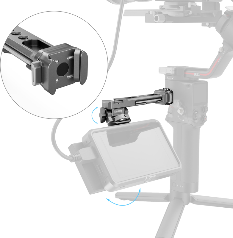 SmallRig 4637 HawkLock H21 Monitorius Support for DJI Stabilizers