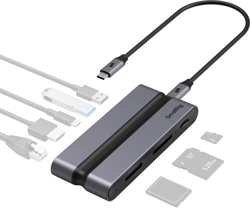 SmallRig 4663 adapteris su laidais ir kortelių lizdais