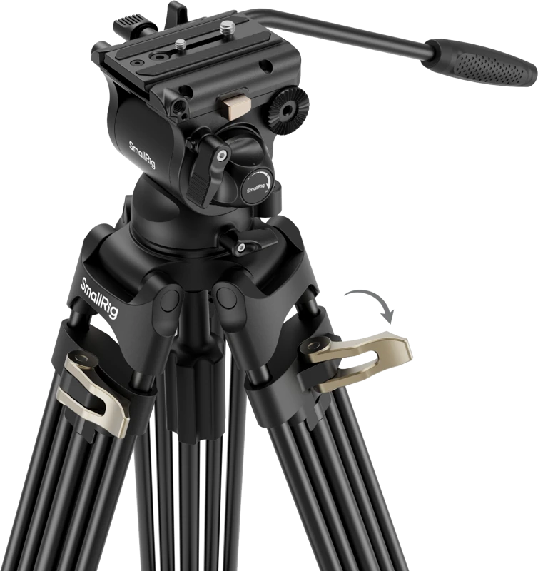 SmallRig 4686 Heavy-Duty Fluid Head Video Tripod Kit AD-01S