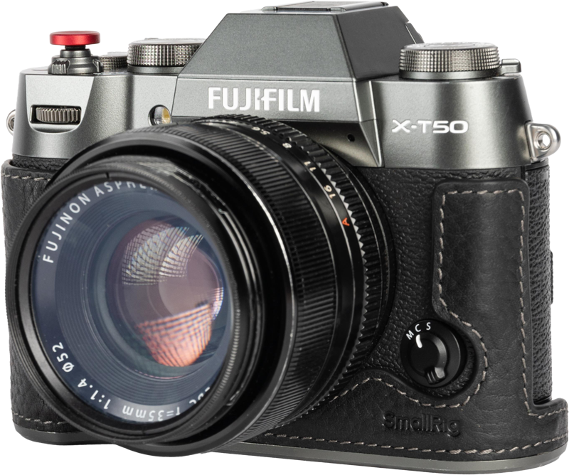 SmallRig 4709 Leather Half Case Kit for Fujifilm X-T50 Juodas