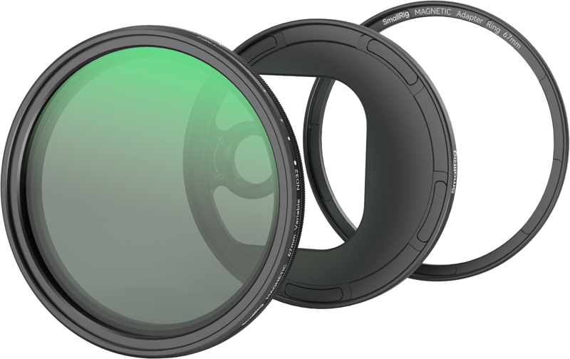 „SmallRig 4724“ pritvirtinamo VND filtro rinkinys ND2-ND32 (1–5 žingsniai) su M tipo filtro adapteriu, 67 mm