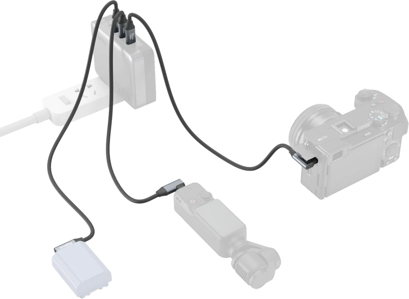 SmallRig 4790 USB-C (Straight) to USB-C (Angled) Data Cable 35cm