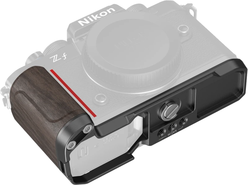 SmallRig 4801 L-Shape Mount Plate with Wooden Handle for Nikon Z f