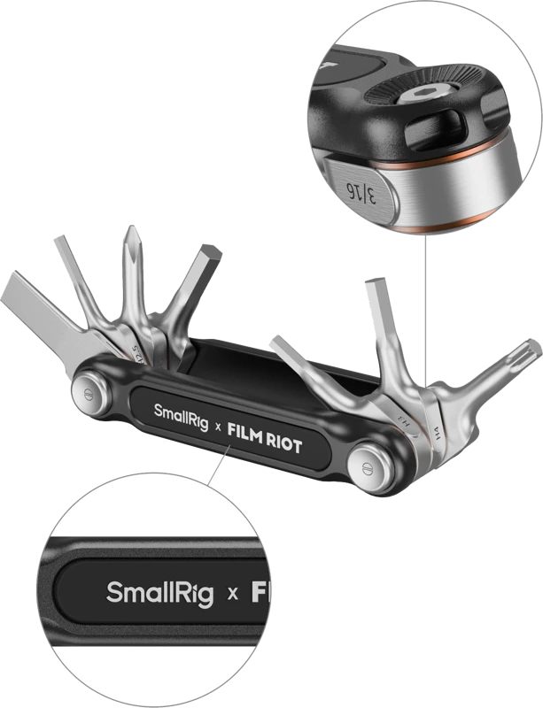 SmallRig 4811 x FILM RIOT 7-in-1 Folding Wrench Set with Multiple Angle Positioning Raudona