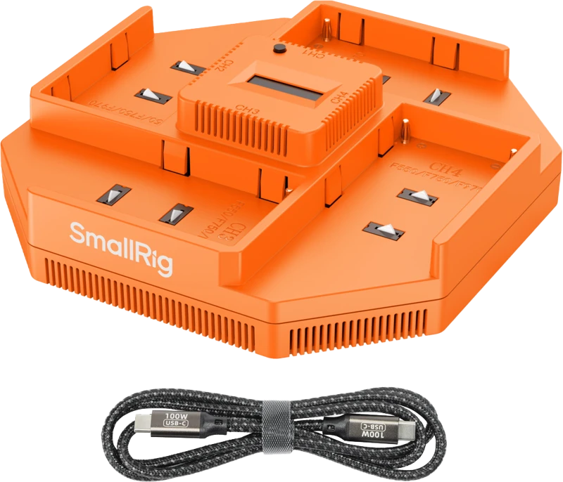 SmallRig 4837 NP-F 4-Channel Camera Baterija Charger