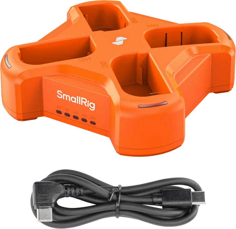 SmallRig 4838 LP-E6NH 4 kanalų fotoaparato baterijos įkroviklis