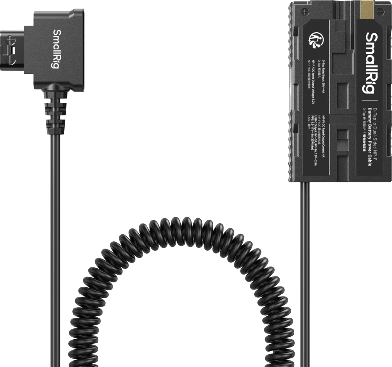 SmallRig 4884 D-Tap to Dual-Sided NP-F Dummy Baterija Power Cable