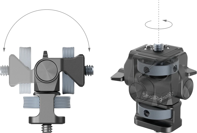SmallRig 4886 Swivel and Tilt Adjustable Monitorius Support with 1/4"-20 Screws
