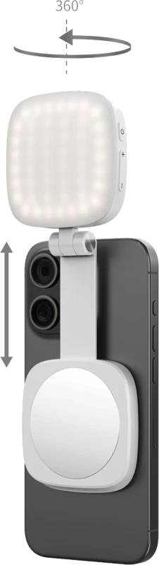 „SmallRig 4933 Vibe P48“ nuimamas mobiliojo telefono LED vaizdo įrašymo žibintuvėlis, Baltas