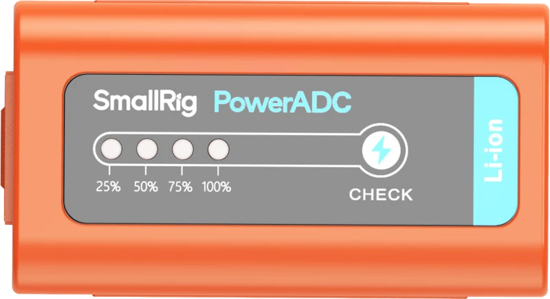 Oranžinis SmallRig 4972 NP-F970 USB-C Rechargeable Camera Baterija Oranžinis