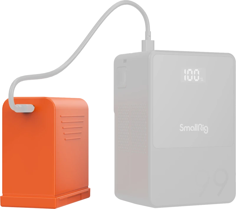 Oranžinis SmallRig 4972 NP-F970 USB-C Rechargeable Camera Baterija Oranžinis