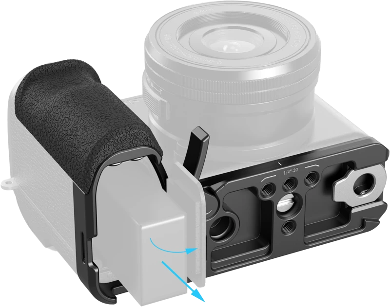 „SmallRig 5061“ L formos tvirtinimo plokštelė su silikonine rankena, skirta „Sony A6700“