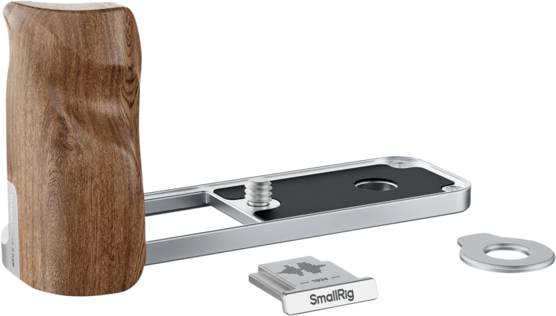 SmallRig 5223 L-Shaped Mount Plate with Wooden Handle for FUJIFILM X half Sidabrinis