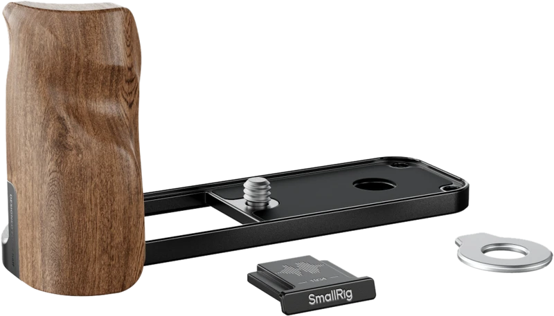 SmallRig 5224 L-Shaped Mount Plate with Wooden Handle for FUJIFILM X half Juodas